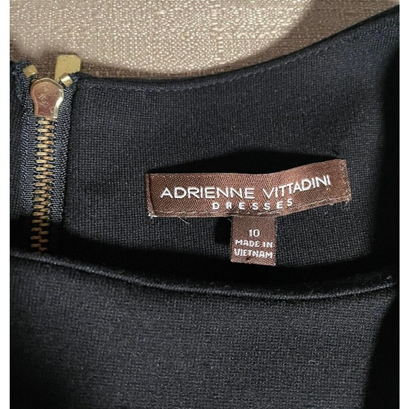 Adrienne Vittadini Women’s Size 10 Dress Sleeveless Black White Open Zipper - Picture 4 of 7